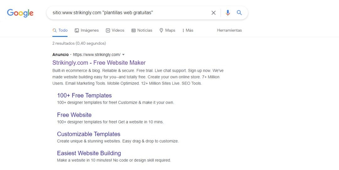 null Strrikingly Google